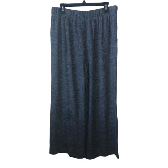 Collective Concepts Comfy Elastic Waistband Wide Leg Womens Pant in Gray Size 1X - Picture 2 of 8